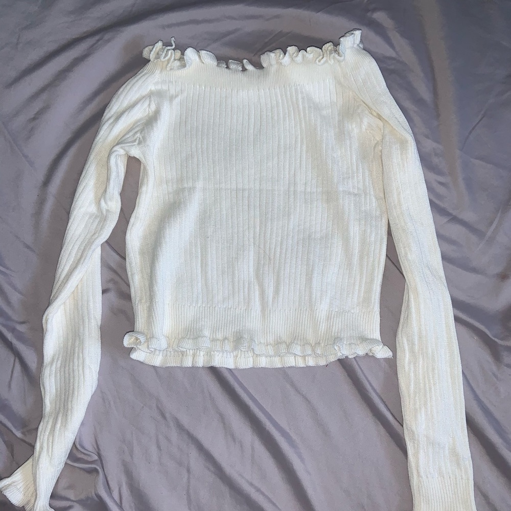 off the shoulder ruffle top